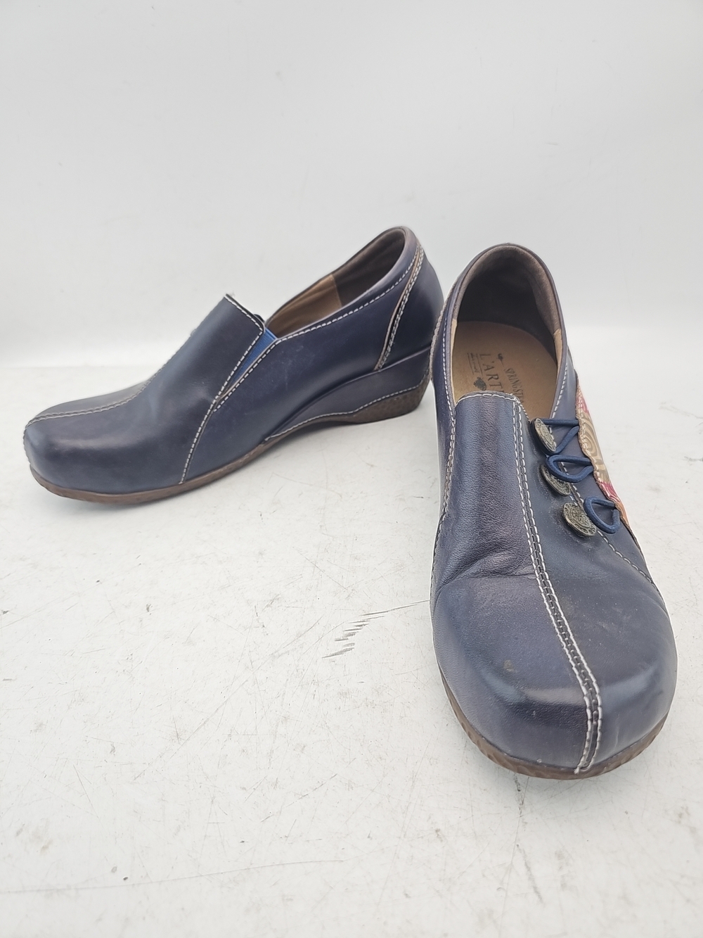 L'Artiste by Spring Step Acacia Blue Leather Slip-On